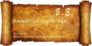 Baumöhl Eufémia névjegykártya
